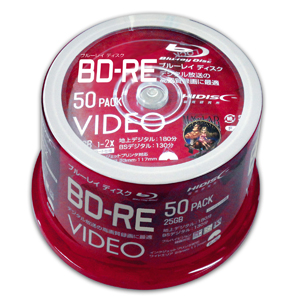 ハイディスク HI DISC ハイディスク VVVBRE25JP50SP BD-RE 25GB 50枚 2倍速 ブルーレイディスク 磁気研究所