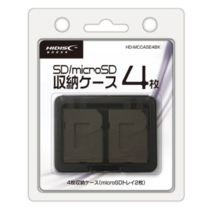 磁気研究所 HD-MCCASE4BK SDカード4枚収納ケース microSD収納用トレイ2枚付属 ブラック