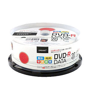 ハイディスク HI DISC TYDR47JNPW20SP DVD-R DVDR データ用 16倍速20枚 ウォーターシールド TYコード(太陽誘電級の品質)