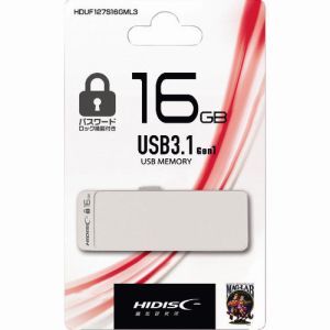 磁気研究所 ハイディスク 磁気研究所 HDUF127S16GML3 パスワードロック機能付きUSB16GB