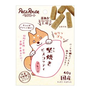 ペッツルート PetzRoute ペッツルート 堅焼きビスコッティ プレーン 40g 犬 おやつ