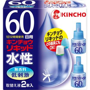 大日本除虫菊 金鳥 KINCHO 金鳥 水性キンチョウリキッド 60日 無香料 取替え液 2本入