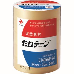 ニチバン Nichiban ニチバン CT405AP-24 セロテープ業務用mmX35m 5巻入 バイオマスマーク認定製品