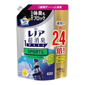 P&G P&G レノア超消臭 1WEEK SPORTSフレッシュシトラスの香り つめかえ用特大サイズ 920mL