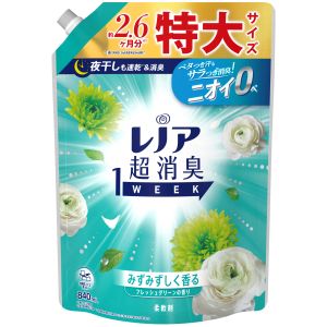 P&Gジャパン P&Gジャパン レノア 超消臭1WEEK 柔軟剤 フレッシュグリーン つめかえ 特大 840mL