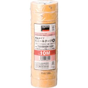 トラスコ TRUSCO トラスコ 脱鉛タイプ ビニールテープ 19×10m 黄 10巻入り TM1910Y-10P