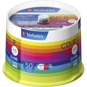 Verbatim SR80SP50V1 CD-R CDR 700MB データ用 48倍速 50枚組