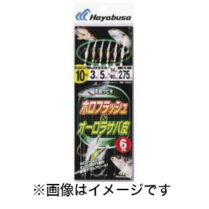 ハヤブサ Hayabusa ハヤブサ 実戦サビキ オーロラサバ皮 & ホロフラッシュ 6本鈎 9号 SS046