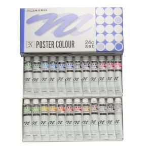 ニッカー絵具 ニッカー絵具 ポスターカラー 20ML PT24 24色セット PT24S